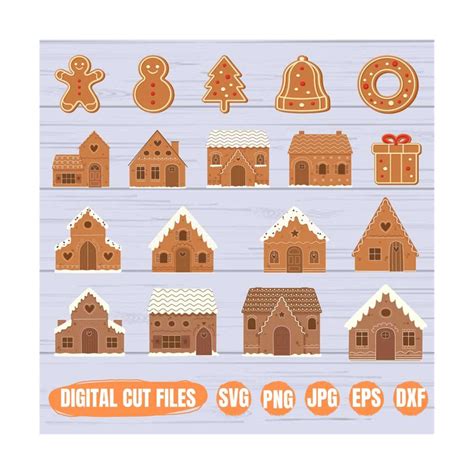 Gingerbread Ornaments Svg Gingerbread House Svg Christmas Inspire