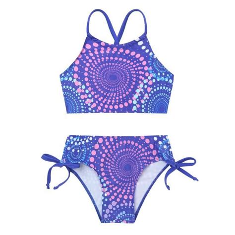 Iefiel Maillot De Bain Pi Ces Fille Enfant Tankini Plage Bikini Surf Haut De Bain Et Culotte