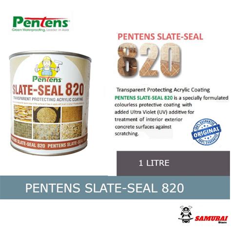 PENTENS 820 Transparent Anti Stain Waterproofing Paint Slate Seal 1