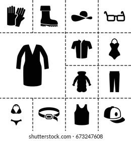 Wear Icon Set Filled Wearicons Stock Vector Royalty Free