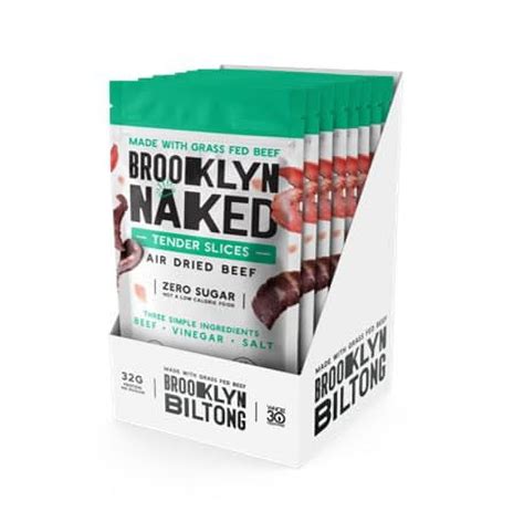 Brooklyn Naked Tender Slices Bcf Air Dried Grass Beef Snack Stripped Down Clean Beef Jerky