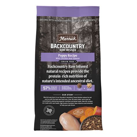 Backcountry Grain Free Raw Infused Puppy Food Merrick Pet Care