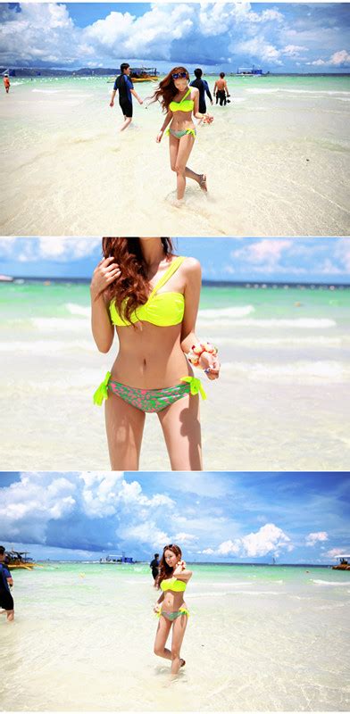 Fluorescent Color Fashion Bikini On Luulla