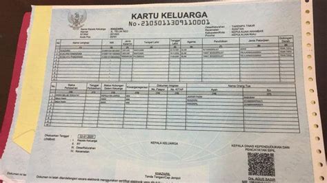 Detail Contoh Nomor Kartu Keluarga Koleksi Nomer 22