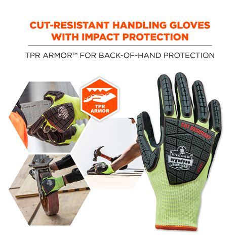 Ansi Isea Level A Impact Cut Resistant Gloves Hi Vis