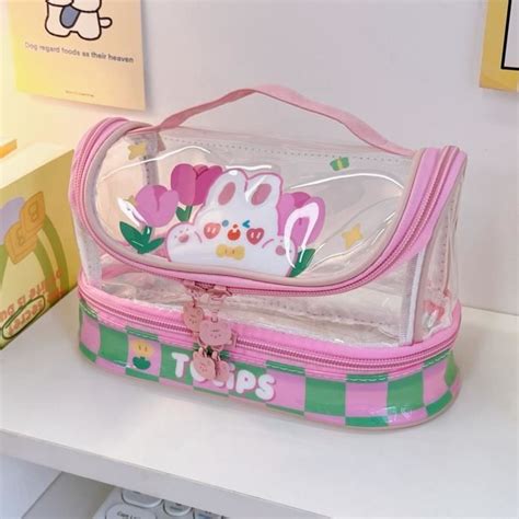 Trousse Stylo Trousse Crayons Transparente Kawaii Grande Capacit