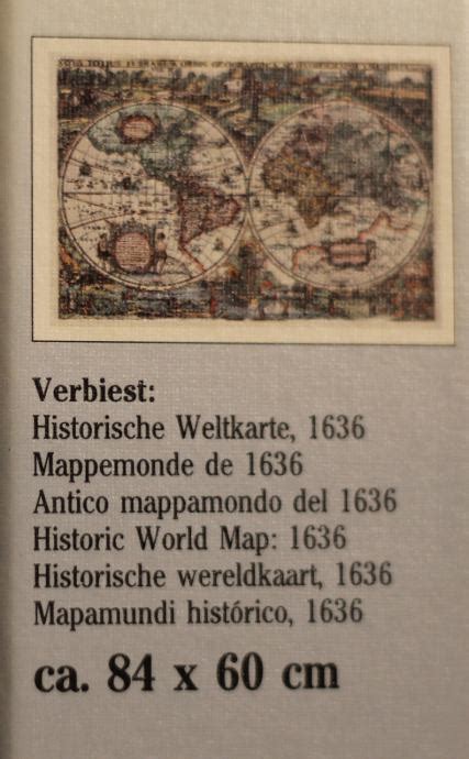 Puzzle Puzle Slagalica 1500 Komada Stara Karta Svijeta Ravensburger
