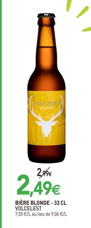 Promo Bière Blonde 33cl Volcelest chez NaturéO iCatalogue fr