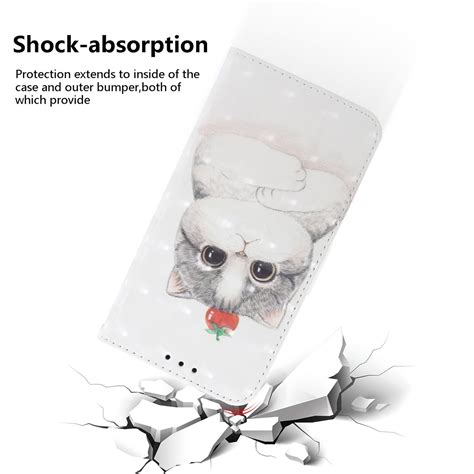 For Infinix Hot Pro D Colored Horizontal Flip Leather Phone Case Cute Cat Alexnld