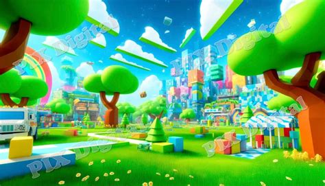 Colorful World Of Roblox 6 Digital Images  Digital Roblox Poster