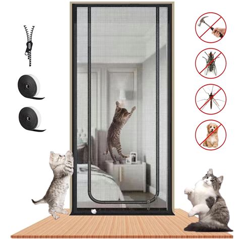 OhhGo Reinforced Cat Screen Door, 31.5X82.6'' Heavy Duty Pets Proof