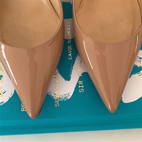 Christian Louboutin So Kate Mm Nude Patent Gem