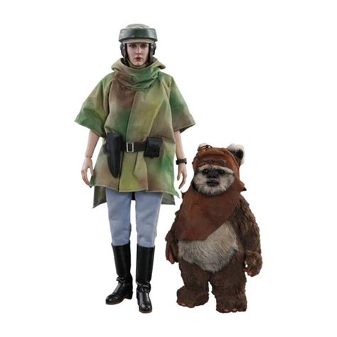 Hot Toys Star Wars Episode Vi Movie Masterpiece Action Figure Pack Princess Leia Wicket