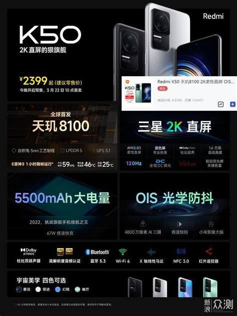 京东4月手机销量排名：redmi K50跌出前十原创新浪众测