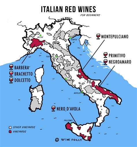 Famous Italian Wine Regions - Printable Online