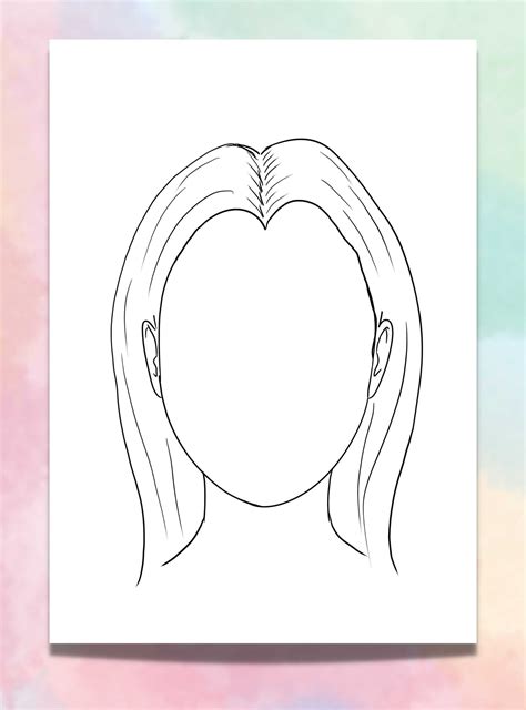 blank face template  blank face outlines
