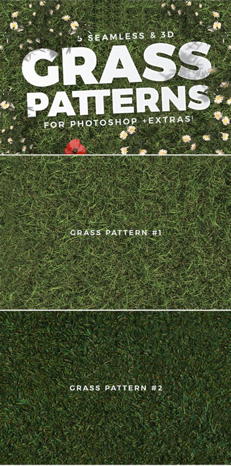 3D Seamless Grass Patterns & Textures for Photoshop » AVAXGFX