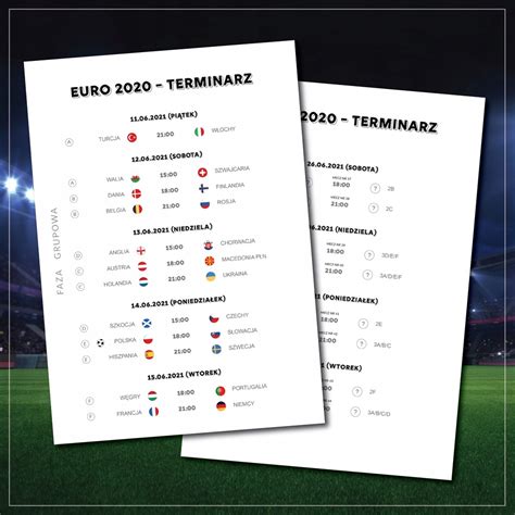 Euro Terminarz Tabela Do Druku A Pdf