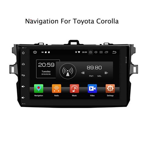 9 4G RAM 32G ROM Octa Núcleo Android 8 0 GPS Carro DVD Para Toyota