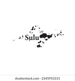 Sulu Philippines Map Black Lettering Design Stock Vector (Royalty Free ...