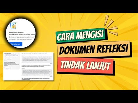 Cara Mengisi Dokumen Refleksi Tindak Lanjut Di Pmm Isi Dokumen