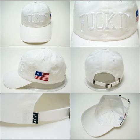HUF ハフ ローキャップ FUCK IT BIG CURVE BRIM HAT ホワイト 白 WHITE Mr vibes 通販 Yahoo ショッピング