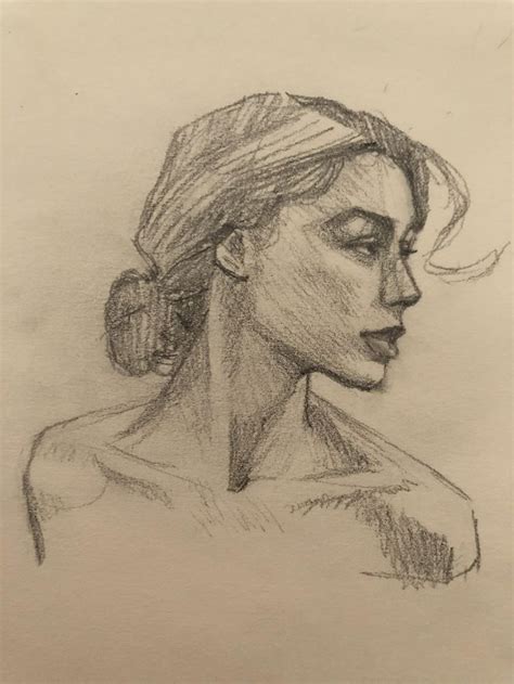 pencil sketch   woman kunst ideeen tekenen schetsboek ideeen