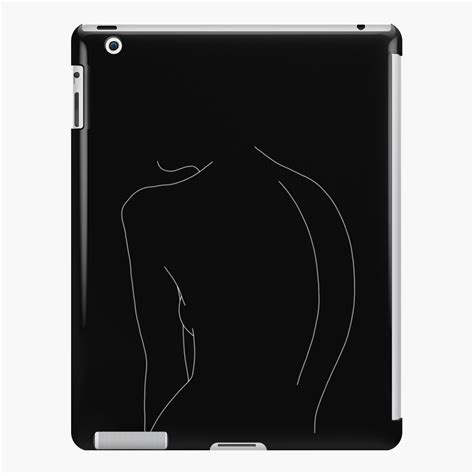 Nude Back Line Drawing Illustration Alex Black IPad Case Skin For