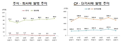 상반기 유상증자 감소에 주식발행 줄어 회사채는 증가 Save Internet 뉴데일리