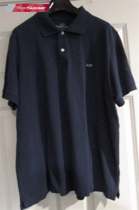 Vineyard Vines Navy Blue Golf Polo Shirt Xl