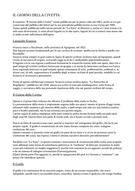 Il Giorno Della Civetta Riassunto 1