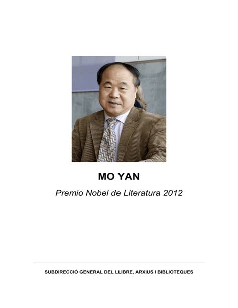 Mo Yan Premio Nobel De Literatura 2012