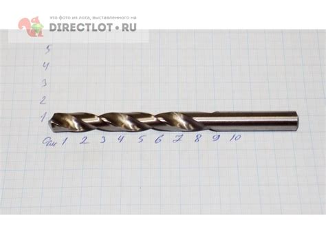 Сверло 10,2 мм р6м5 с цилиндрическим хвостовиком шлифованное ГОСТ 10902 ...