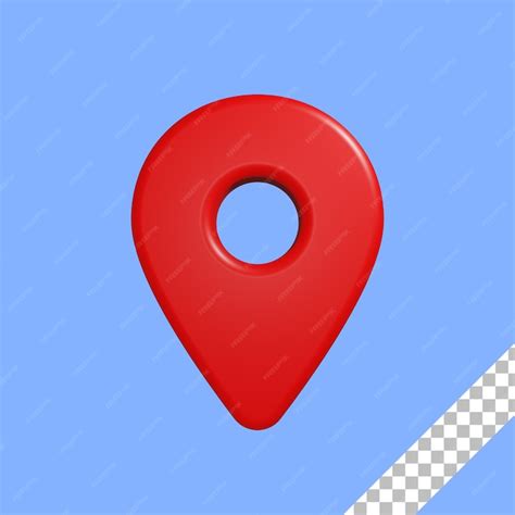 Premium Psd 3d Red Location Icon With Transparent Background