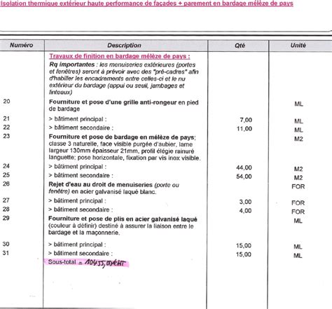 Devis D Isolation