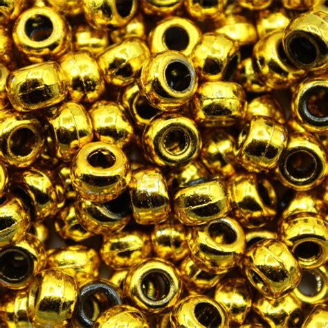 Pony Beads 9 X 6mm Gold Bead Trimming And Craft Co