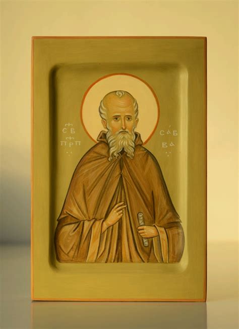 Святой Савва Освященный Рукописная икона 10х15 см купить в интернет ...