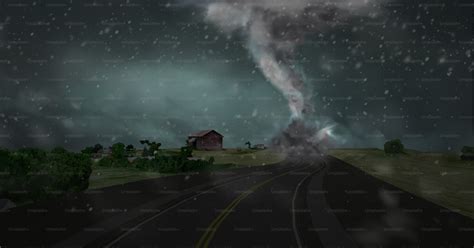 computer generated image   tornado coming    cloud photo