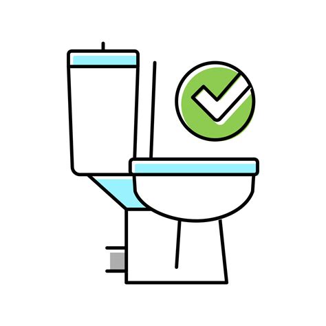 good bowel movement, restroom toilet color icon vector illustration ...