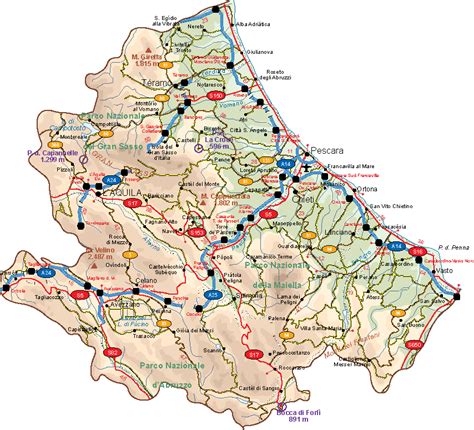 Abruzzo Vector Map Vector Maps