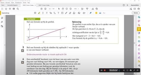 Video Uitwerkingen Havo H Lineaire Verbanden E Editie