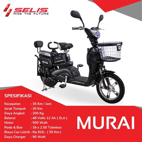 Jual Sepeda Listrik Selis Type Murai Pengiriman Beserta Unit Shopee