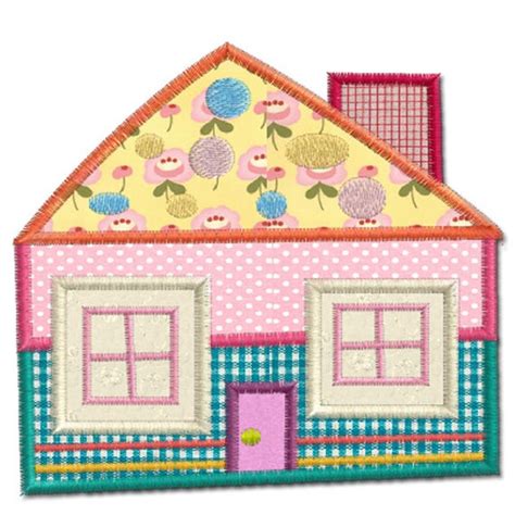 Cottage House Applique Machine Embroidery By Embroidershoppe