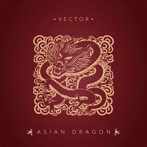 Premium Vector Asian Dragon Chinese Dragon Totem Pattern