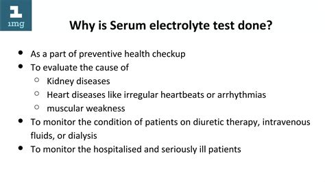 Serum Electrolytes Test Ppt