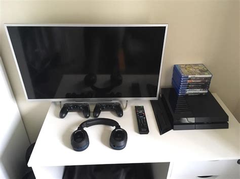 Full Gaming Setup Ps4 500gb Original Console With Tv 2 Controllers