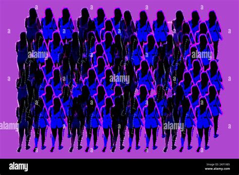 Crowd Of Women 8 March Womans Day Concept Stock Photo Alamy