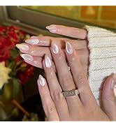 Amazon Kqueenest Hot Pink Press On Nails Short Almond Pcs Reusable Fake Nails Glue On