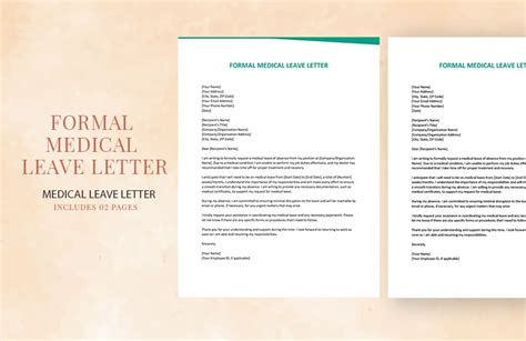 Medical Leave Letter Templates In Pdf Free Download