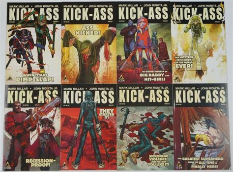 Kick Ass Vf Nm Complete Series Mark Millar John Romita Jr St Prints Comic Books